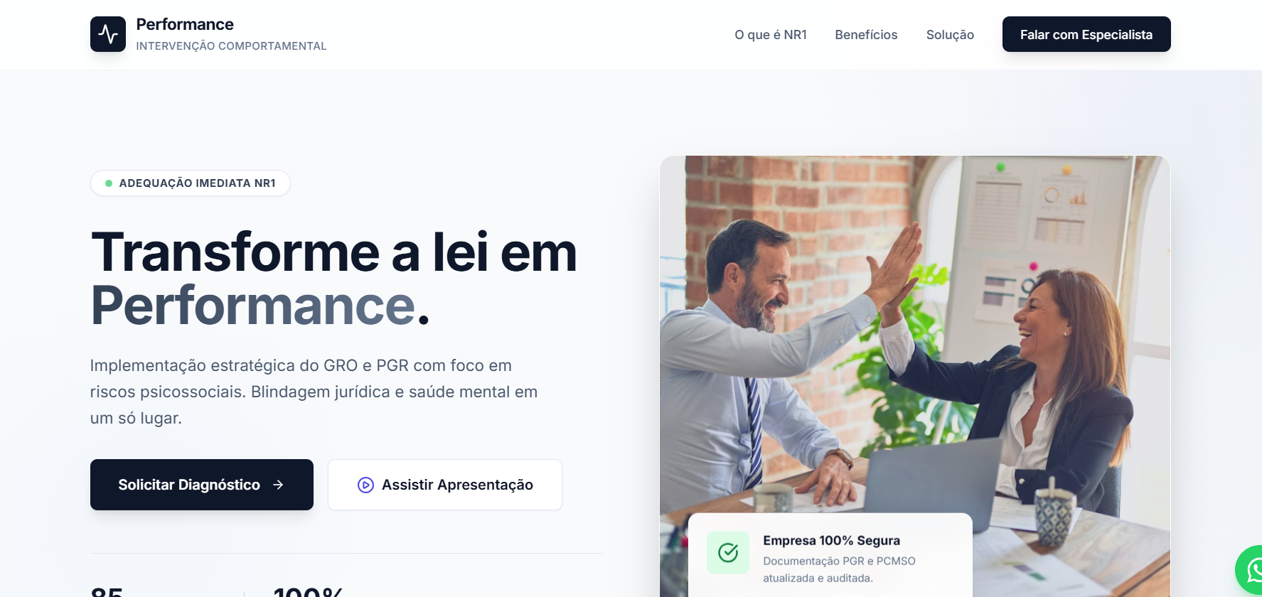 Performance Treinamento NR1